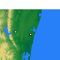 Nearby Forecast Locations - Sodwana Bay - mapa