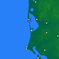 Nearby Forecast Locations - Hvide Sande - mapa