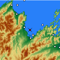 Nearby Forecast Locations - Zatoka Tasmana - mapa