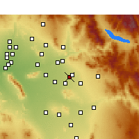 Nearby Forecast Locations - Mesa AFB - mapa