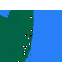 Nearby Forecast Locations - Pompano Beach - mapa