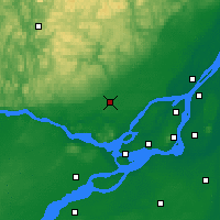 Nearby Forecast Locations - Mirabel - mapa