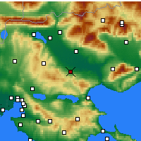 Nearby Forecast Locations - Nigrita - mapa
