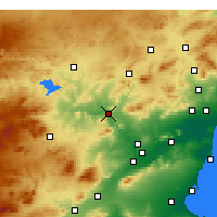 Nearby Forecast Locations - Cieza - mapa