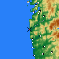 Nearby Forecast Locations - A Guarda - mapa