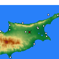 Nearby Forecast Locations - Port lotniczy Ercan - mapa