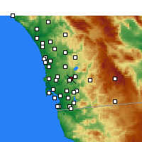 Nearby Forecast Locations - San Diego/Gil. - mapa
