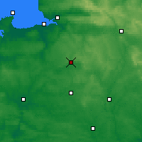 Nearby Forecast Locations - Fougères - mapa