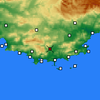 Nearby Forecast Locations - Cuers - mapa