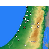 Nearby Forecast Locations - Kefar ha-Rif - mapa
