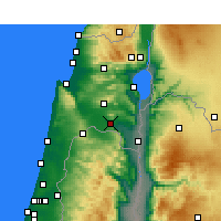 Nearby Forecast Locations - Kefar Jechezkel - mapa
