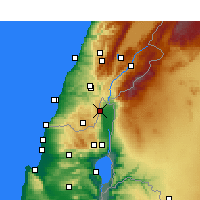 Nearby Forecast Locations - Kirjat Szemona - mapa