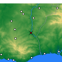Nearby Forecast Locations - Mértola - mapa