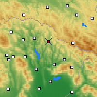 Nearby Forecast Locations - Zbudská Belá - mapa