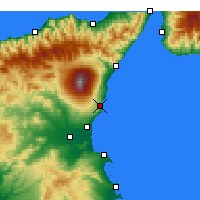 Nearby Forecast Locations - Acireale - mapa