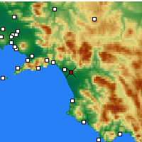 Nearby Forecast Locations - Battipaglia - mapa