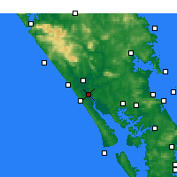 Nearby Forecast Locations - Te Kopuru - mapa