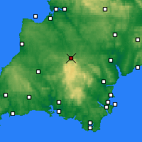 Nearby Forecast Locations - Okehampton - mapa