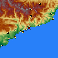 Nearby Forecast Locations - Mentona - mapa