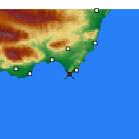 Nearby Forecast Locations - Capo de Gata - mapa