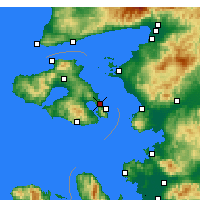 Nearby Forecast Locations - Mitylena - mapa