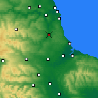 Nearby Forecast Locations - Durham - mapa