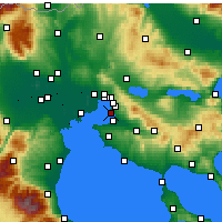 Nearby Forecast Locations - Kalamaria - mapa