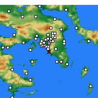 Nearby Forecast Locations - Glifada - mapa