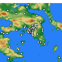 Nearby Forecast Locations - Nea Smirni - mapa