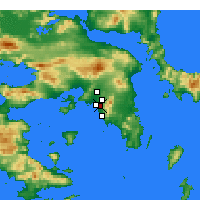 Nearby Forecast Locations - Ajos Dimitrios - mapa