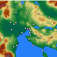Nearby Forecast Locations - Ambelokipi - mapa