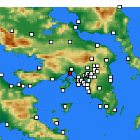 Nearby Forecast Locations - Eleusis - mapa