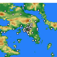 Nearby Forecast Locations - Kiesariani - mapa