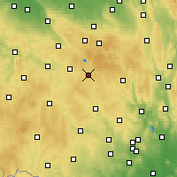 Nearby Forecast Locations - Zdziar nad Sazawą - mapa