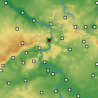 Nearby Forecast Locations - Děčín - mapa