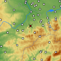Nearby Forecast Locations - Frydek-Mistek - mapa