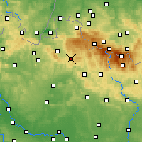 Nearby Forecast Locations - Jablonec nad Nysą - mapa