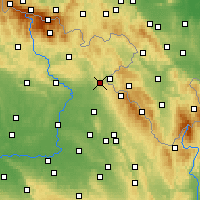 Nearby Forecast Locations - Náchod - mapa