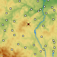 Nearby Forecast Locations - Przybram - mapa