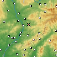 Nearby Forecast Locations - Zlin - mapa
