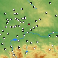 Nearby Forecast Locations - Jaworzno - mapa