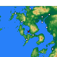 Nearby Forecast Locations - Nagasaki, Lotnisko - mapa