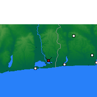 Nearby Forecast Locations - Porto-Novo - mapa