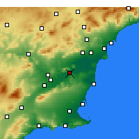 Nearby Forecast Locations - Orihuela - mapa