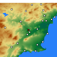 Nearby Forecast Locations - Molina de Segura - mapa