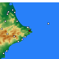 Nearby Forecast Locations - Jávea - mapa