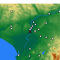 Nearby Forecast Locations - Coria del Río - mapa