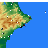 Nearby Forecast Locations - Altea - mapa
