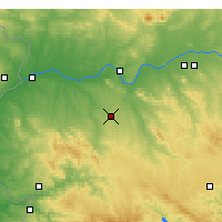 Nearby Forecast Locations - Almendralejo - mapa