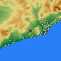 Nearby Forecast Locations - Vilafranca del Penedès - mapa